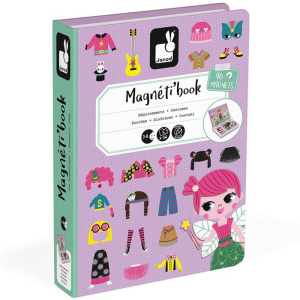 Puzzle magnetické - Kniha, Oblékání dívky (Janod)