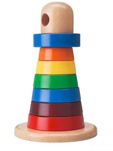 Skládačka s kroužky - Pyramida MULA (Ikea)