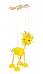 Loutka marioneta - Žlutý lev (Goki)