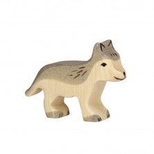 Holztiger - Dřevěné zvířátko, Vlk šedý mládě