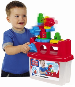 Mega Bloks - Kostky maxi, Kyblík vhazovačka, 32ks