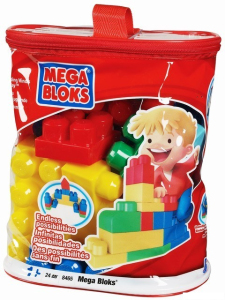 Mega Bloks - Kostky maxi v tašce, 24ks