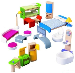 Nábytek pro panenky - Sada moderního nábytku (PlanToys)