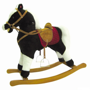 Houpadlo - Houpací kůň plyšový vraník - střední, (Bino)