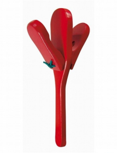 Hudba - Kastaněta, jednoruční barevná (Bino)