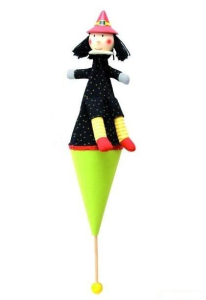 Loutka javajka - Čaroděj v kornoutu, 60cm