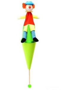 Loutka javajka - Klaun v kornoutu, 60cm