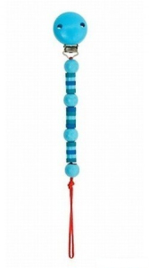 Klip na dudlík - Korálky modrý klips (Detoa)