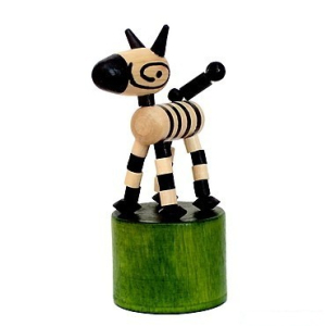 Mačkací figurka - Zebra retro (Detoa)