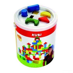 Kostky - Barevné v kyblíku, Vhazovačka, Kubi, 100ks (Bino)