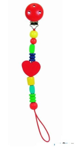 Klip na dudlík - Srdíčko (Woody)