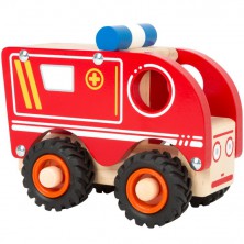 Auto - Ambulance čevená dřevěná (Small foot)