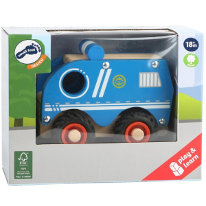 Auto - Policejní modré dřevěné (Small foot)