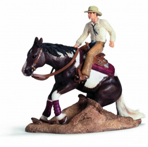 Schleich - Kůň s jezdcem, Brzdící kůň s jezdcem