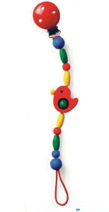 Klip na dudlík - Kachna červená (Mertens)