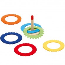 Hra s kroužky - Házení kroužků na cíl z filce (Goki)
