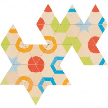 Domino - Tri-Domino trojúhelníky s tvary, 45ks (Goki)