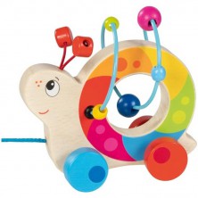Tahací hračka - Šnek s drátěným labyrintem (Goki)