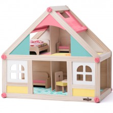 Domeček pro panenky - Malý s příslušenstvím (Woody)