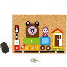 Hra s kladívkem - Deska s přibíjecími tvary, Máša a medvěd (Bino)