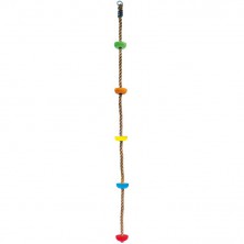 Lezecké lano - Šplhací s úchyty barevné, 195cm (Bino)