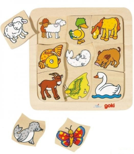 Puzzle výukové - Mláďata zvířátek (Goki)