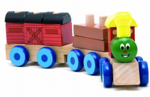 Vlak skládací - Mašinka s dvěma vagóny (Woody)