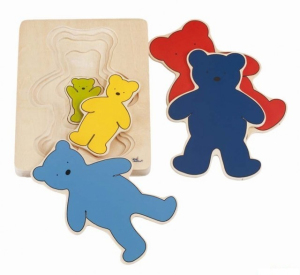 Puzzle vícevrstvé - Medvěd, 5 vrstev (Goki)