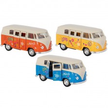 Kovový model - Auto Volkswagen T1 Bus Hippies (1963), 1:34-39, 1ks