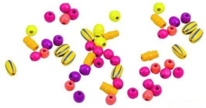 Navlékací perle - Set korálků, Kytičky (Woody)
