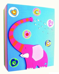 Fotoalbum - Modré se slonem, na 80 fotek 10x15cm (Woody)