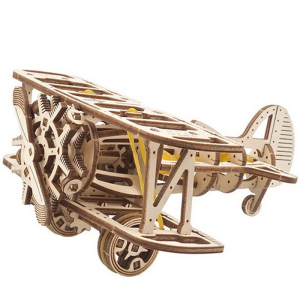3D mechanický model - Mini, Letadlo Mini-Biplane (Ugears)