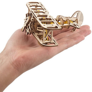 3D mechanický model - Mini, Letadlo Mini-Biplane (Ugears)