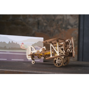 3D mechanický model - Mini, Letadlo Mini-Biplane (Ugears)