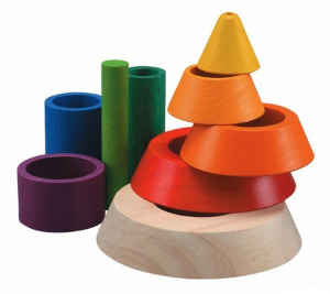 Skládačka - Pyramida dvojitá (PlanToys)