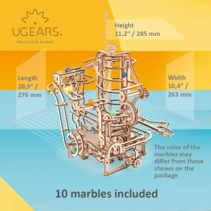 3D mechanický model - Kuličková dráha se spirálovým zdvihem (Ugears)