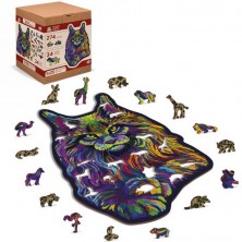 Puzzle dřevěné - Divoká kočka, L 274 dílků (Wooden City)