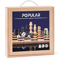 Společenské hry - Soubor her dřevěný (Popular)