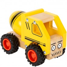 Auto - Domíchávač žlutý dřevěný (Small foot)