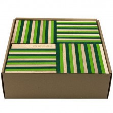 Kostky - Stavebnice destičky zelené, 200ks