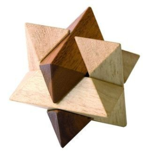 Hlavolam dřevěný - Hvězda (Woody)