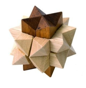 Hlavolam dřevěný - Růžice (Woody)