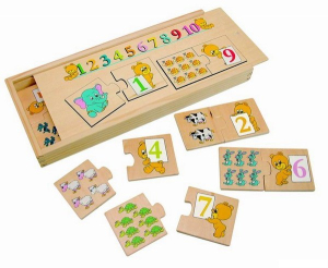 Puzzle výukové - Počítání s medvídkem, 20ks (Woody)