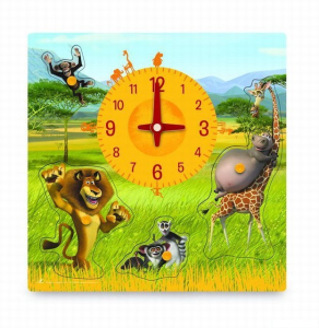 Puzzle hodiny - Madagaskar (Woody)