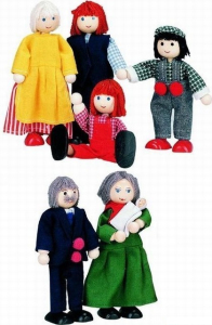 Panenky do domečku - Rodinka 6 osob (Bino)