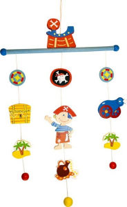 Kolotoč závěsný dřevěný - Pirát (Bino)