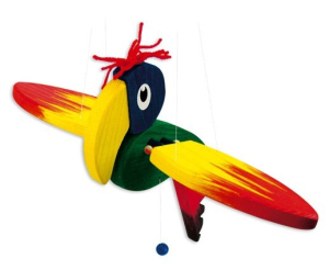 Závěsná hračka - Papoušek malý (Bino)