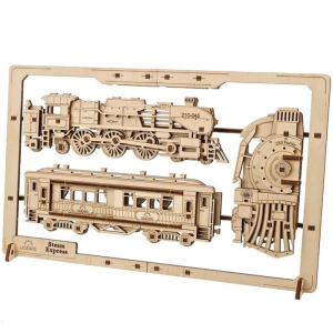 3D model - 2.5D puzzle vlak Steam Express (Ugears)
