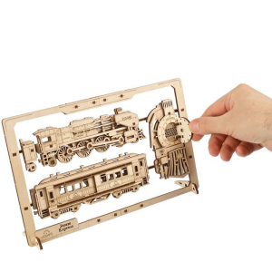 3D model - 2.5D puzzle vlak Steam Express (Ugears)