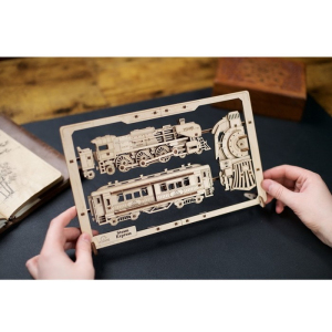 3D model - 2.5D puzzle vlak Steam Express (Ugears)